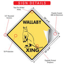 Wallaby Xing (Crossing) Animal Signs or Sticker-3