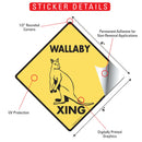 Wallaby Xing (Crossing) Animal Signs or Sticker-2