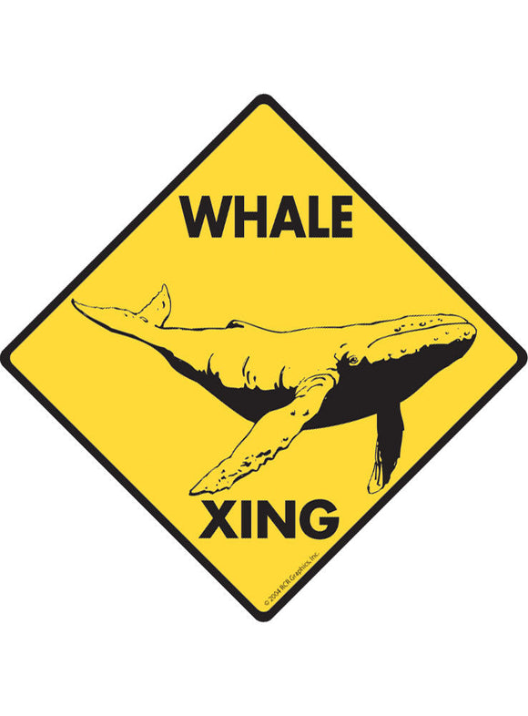 Whale Xing Sign or Sticker
