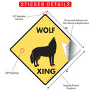 Wolf Xing (Crossing) Animal Signs or Sticker-2