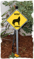 Wolf Crossing Animal Aluminum Sign or Vinyl Sticker - Weatherproof Novelty-5