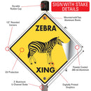 Zebra Xing (Crossing) Animal Signs or Sticker-4