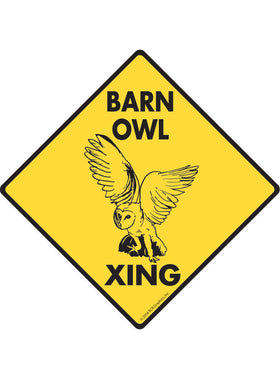 Barn Owl Xing Sign or Sticker