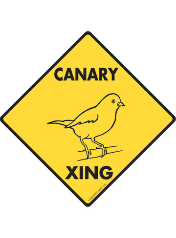 Canary Xing Sign or Sticker