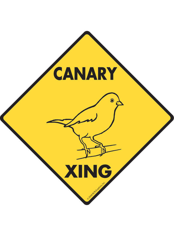 Canary Xing Sign or Sticker