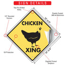 Chicken Xing (Crossing) Bird Signs or Sticker-3