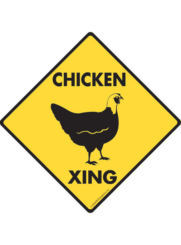 Chicken Xing Sign or Sticker