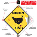 Chicken Xing (Crossing) Bird Signs or Sticker-4