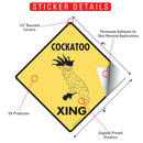 Cockatoo Xing (Crossing) Bird Signs or Sticker-2