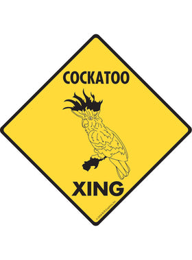 Cockatoo Xing Sign or Sticker