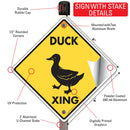 Duck Xing (Crossing) Bird Signs or Sticker-4