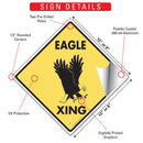 Eagle Xing (Crossing) Bird Signs or Sticker-3