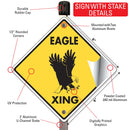 Eagle Xing (Crossing) Bird Signs or Sticker-4