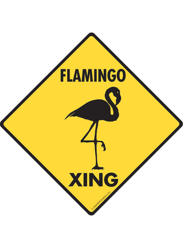 Flamingo Xing Sign or Sticker