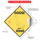 Goose Xing (Crossing) Bird Signs or Sticker-2