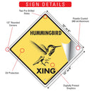 Hummingbird Xing (Crossing) Bird Signs or Sticker-3