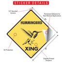 Hummingbird Xing (Crossing) Bird Signs or Sticker-2