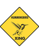 Hummingbird Xing Sign or Sticker