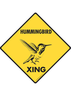 Hummingbird Xing Sign or Sticker