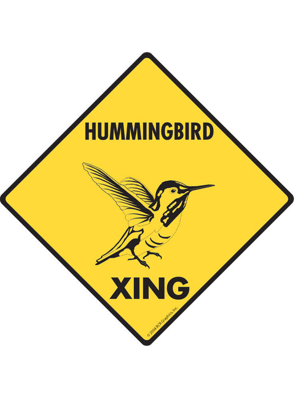 Hummingbird Xing Sign or Sticker