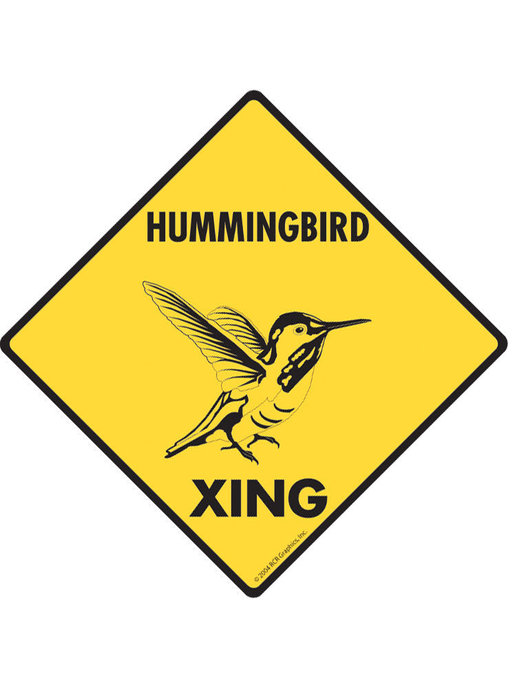 Hummingbird Xing Sign or Sticker