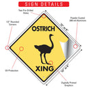 Ostrich Xing (Crossing) Bird Signs or Sticker-3