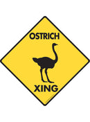 Ostrich Xing Sign or Sticker