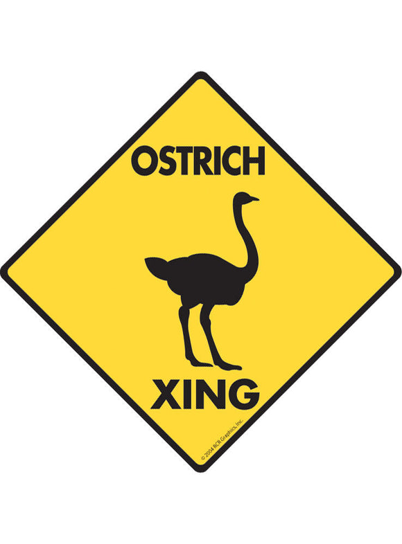 Ostrich Xing Sign or Sticker