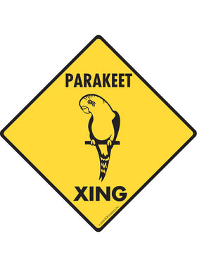 Parakeet Xing Sign or Sticker