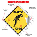 Parrot Xing (Crossing) Bird Signs or Sticker-3