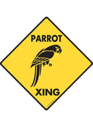Parrot Xing Sign or Sticker