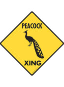 Peacock Xing Sign or Sticker