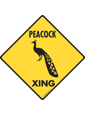 Peacock Xing Sign or Sticker