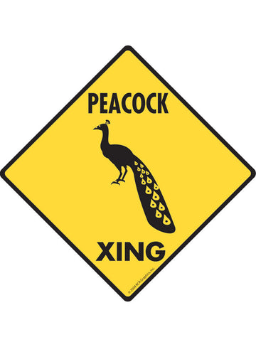 Peacock Xing Sign or Sticker