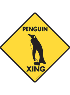 Penguin Xing Sign or Sticker