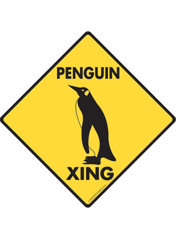 Penguin Xing Sign or Sticker