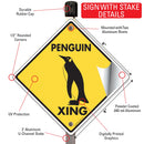 Penguin Xing (Crossing) Bird Signs or Sticker-4