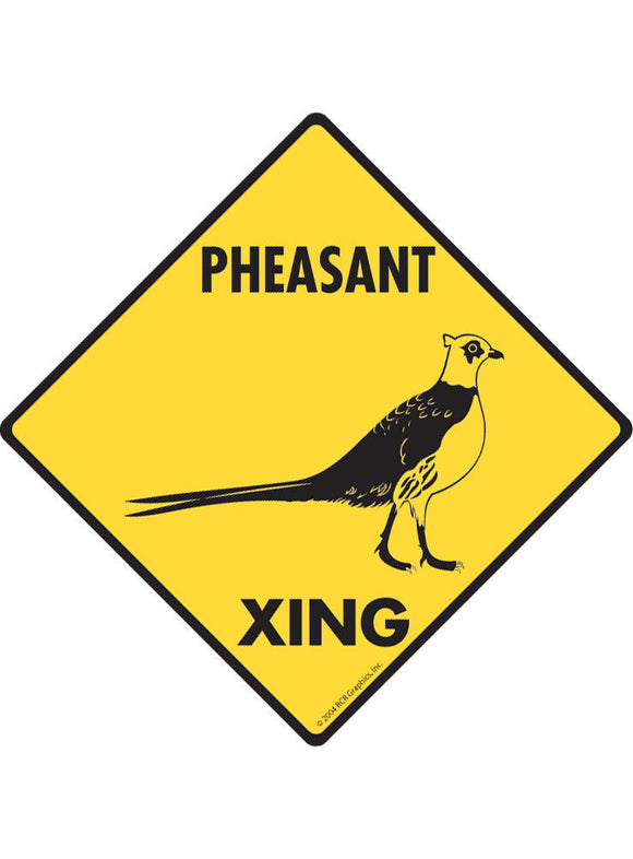Pheasant Xing Sign or Sticker