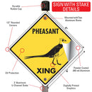 Pheasant Xing (Crossing) Bird Signs or Sticker-4