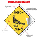 Pigeon Xing (Crossing) Bird Signs or Sticker-2