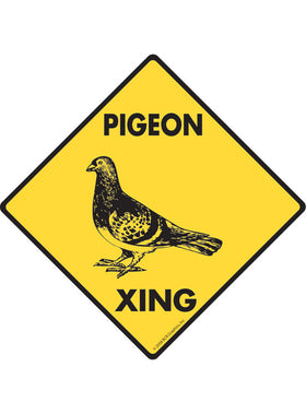 Pigeon Xing Sign or Sticker