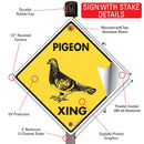 Pigeon Xing (Crossing) Bird Signs or Sticker-4