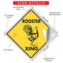 Rooster Xing (Crossing) Bird Signs or Sticker-3