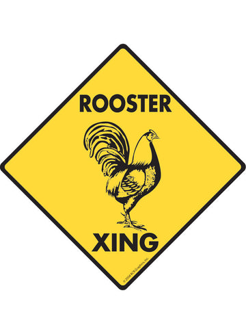 Rooster Xing Sign or Sticker