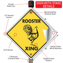 Rooster Xing (Crossing) Bird Signs or Sticker-4