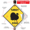 Turkey Xing (Crossing) Bird Signs or Sticker-4
