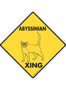 Abyssinian Xing Sign or Sticker