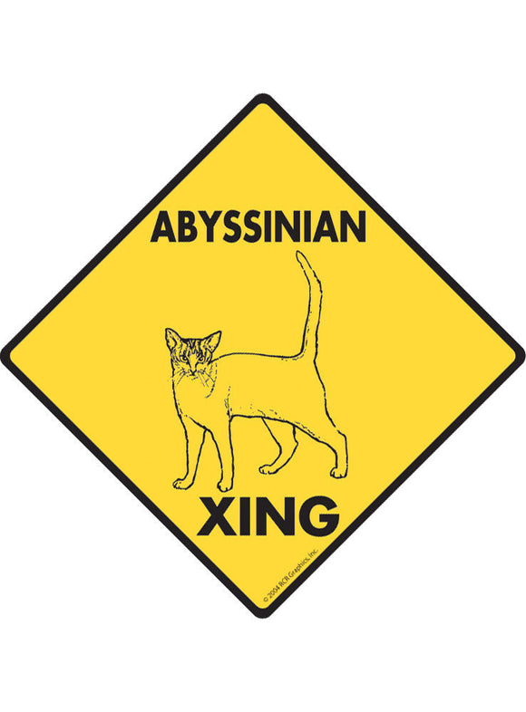 Abyssinian Xing Sign or Sticker