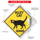 Alley Cat Xing (Crossing) Signs or Sticker-3