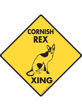 Cornish Rex Xing Sign or Sticker